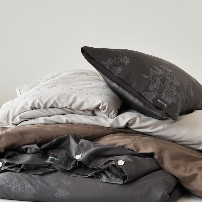 Tencel Cotton Duvet Cover Set Jacquard Eucalyptus Fiber Mixed Duvet Cover Set