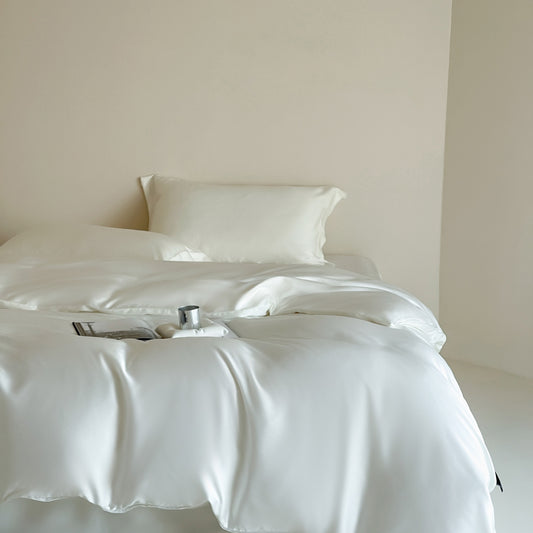 Home Textile Bedding Set White Eucalyptus Lyocell Duvet Cover Set 3pcs/set Silky Comforter Covers
