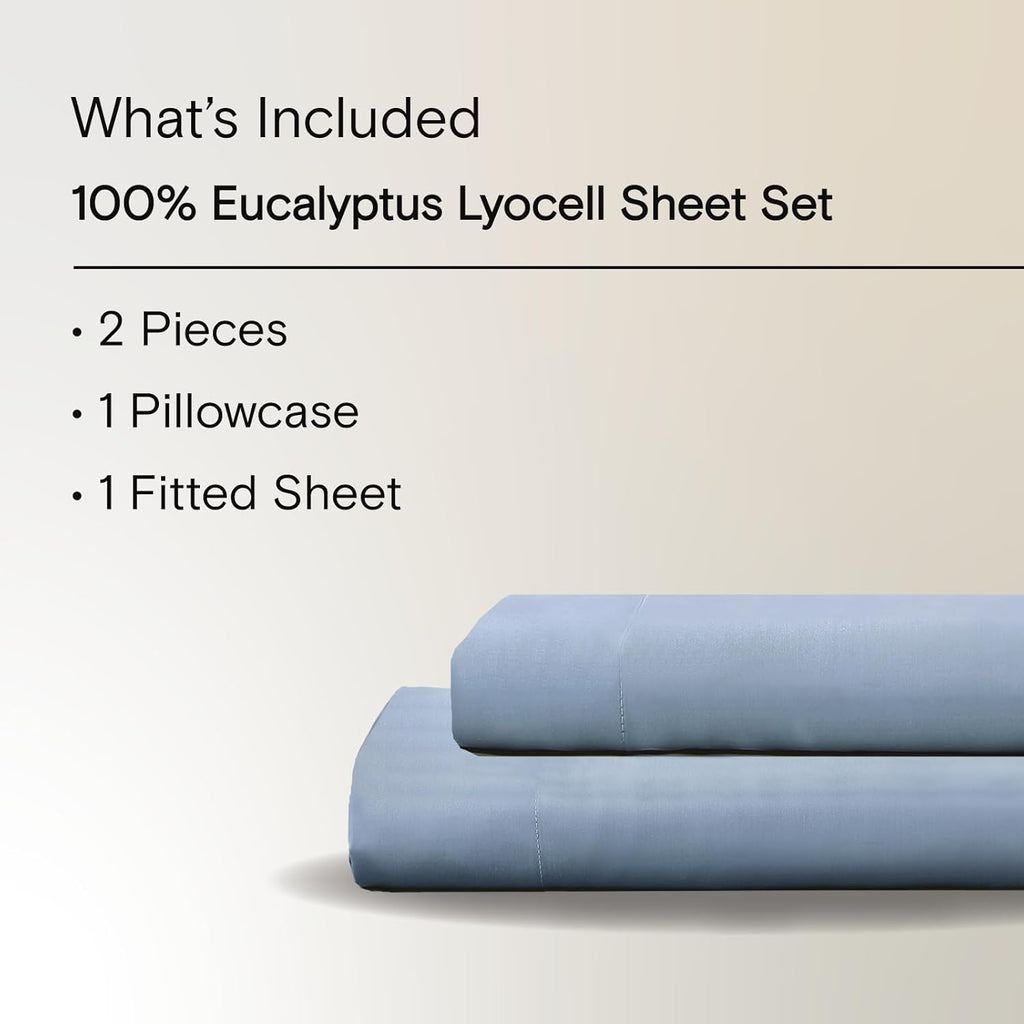 Lyocell Fiber for Hot Sleepers Fitted Sheet Set (1pc fitted sheet+2 pillowcase)