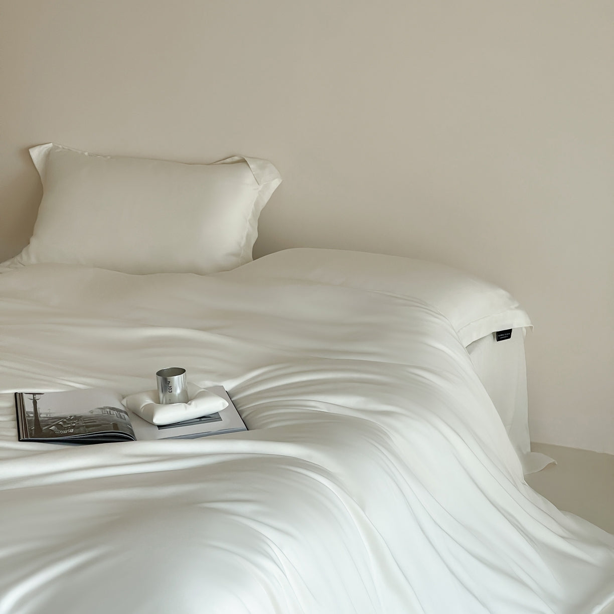 Home Textile Bedding Set White Eucalyptus Lyocell Duvet Cover Set 3pcs/set Silky Comforter Covers