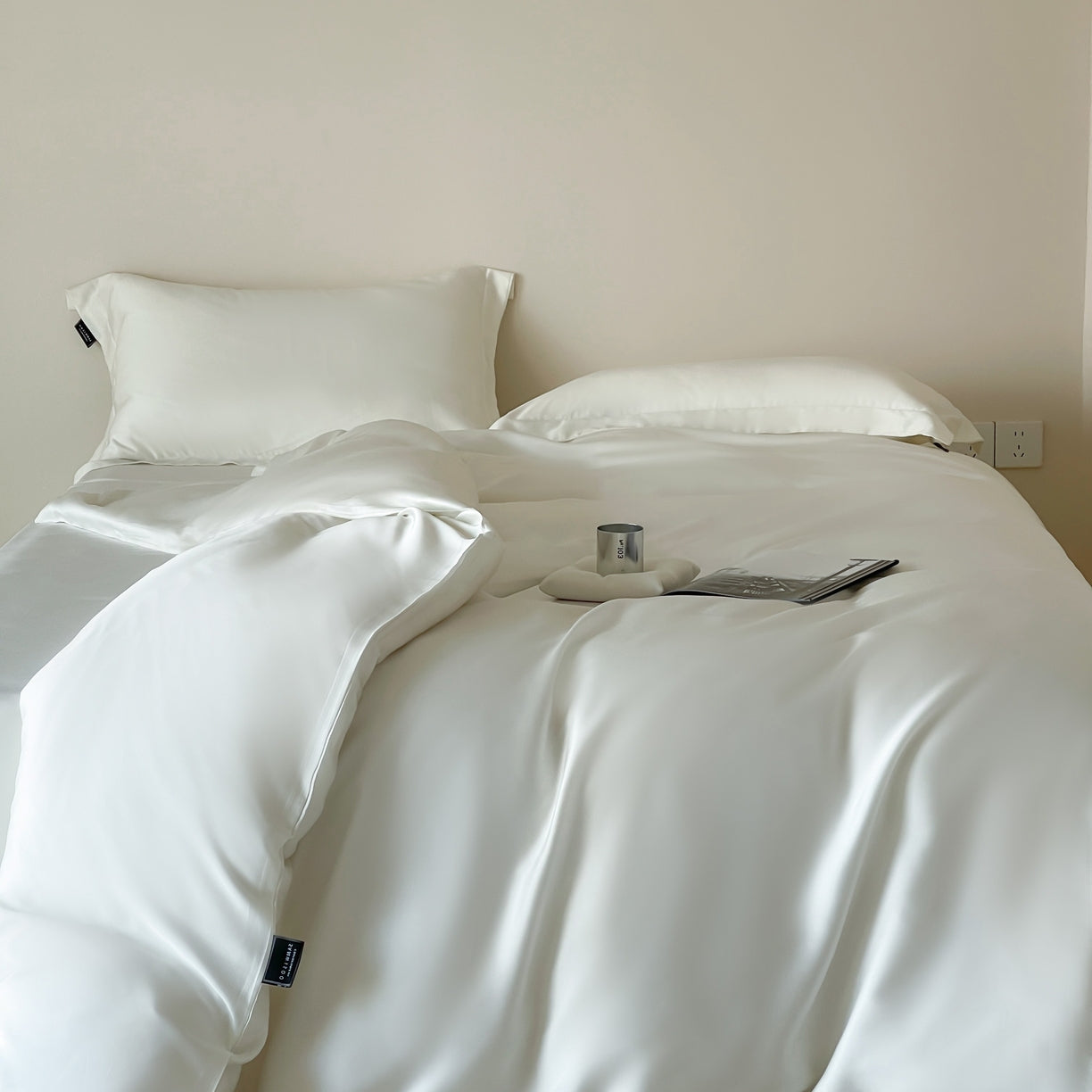 Home Textile Bedding Set White Eucalyptus Lyocell Duvet Cover Set 3pcs/set Silky Comforter Covers