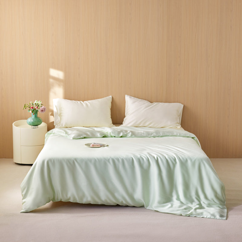 Lyocell Fiber Duvet Cover Set Summer Eucalyptus Fiber Quilts Cover 3pcs/set